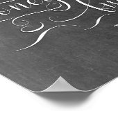 Honeymoon Fund Wedding Sign Poster (Ecke)