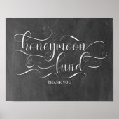 Honeymoon Fund Wedding Sign Poster (Vorne)