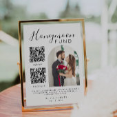 Honeymoon Fund Wedding Sign QR Code Venmo & Cash Einladung