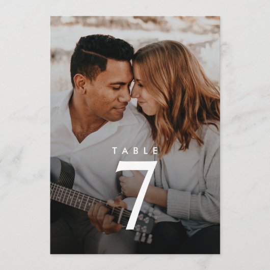 Honeymoon Fund Wedding Tischnummer QR Code Modern (Vorderseite)