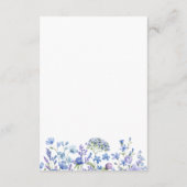 Honeymoon Fund Wildblume Periwinkle Wedding Begleitkarte (Rückseite)