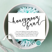 Honeymoon Fund Wish Cash, Moderne rustikale Hochze Begleitkarte