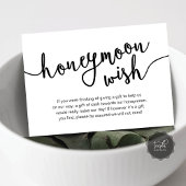 Honeymoon Fund Wish Cash, Moderne rustikale Hochze Begleitkarte