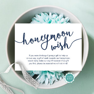 Honeymoon Fund Wish Cash, Moderne rustikale Hochze Begleitkarte