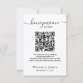 Honeymoon Fund With QR Code Karte (Vorderseite)