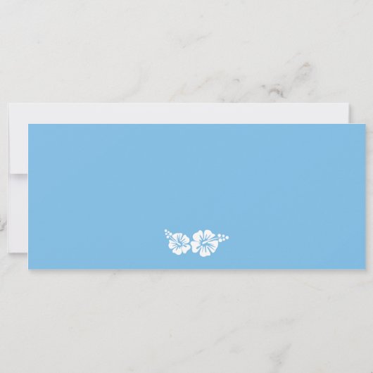 Honeymoon Gift Boarding Pass Palm Tree Surf Board Einladung (Rückseite)