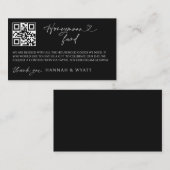 Honeymoon Gift Request Wedding Enclosure Scan Card Visitenkarte (Vorne/Hinten)