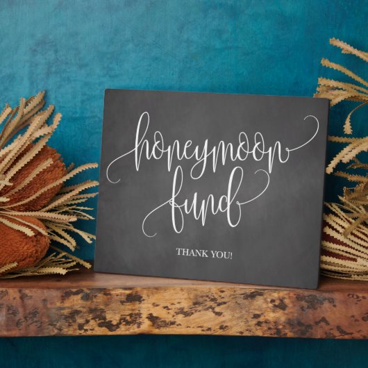 Honeymoon-Hochzeitsfonds Fotoplatte (Seite)