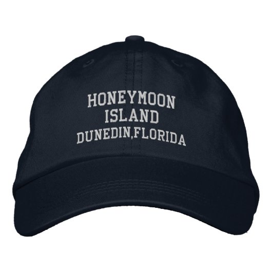 Honeymoon Island bestickt Florida Baseball Hat Bestickte Baseballkappe (Vorderseite)