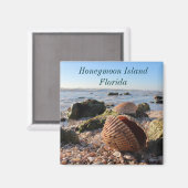 Honeymoon Island Florida Romantic Seashells Magnet (Vorderseite/Rückseite)