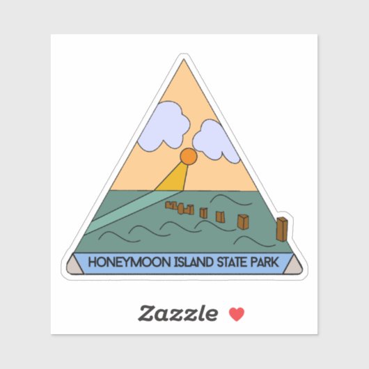 Honeymoon Island Staat Park Aufkleber (Blatt)