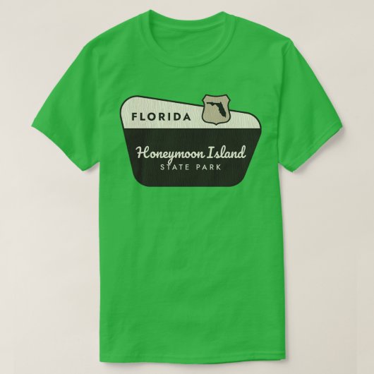 Honeymoon Island Staat Park Florida Begrüßungszeic T-Shirt (Design vorne)