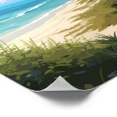 Honeymoon Island Staat Park Florida Reisen Vintag Poster (Ecke)