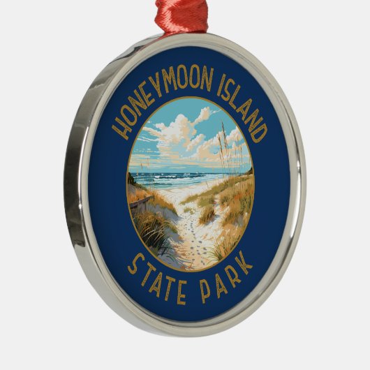 Honeymoon Island Staat Park Retro Not leidend Ornament Aus Metall (Rechts)