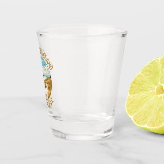 Honeymoon Island Staat Park Retro Not leidend Schnapsglas (Rechts)