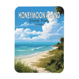 Honeymoon Island State Park Florida Reise Vintage Magnet