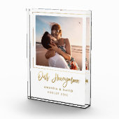 Honeymoon Keepake Newlyweds Bride Gift Erinnerunge Fotoblock (Rechts)