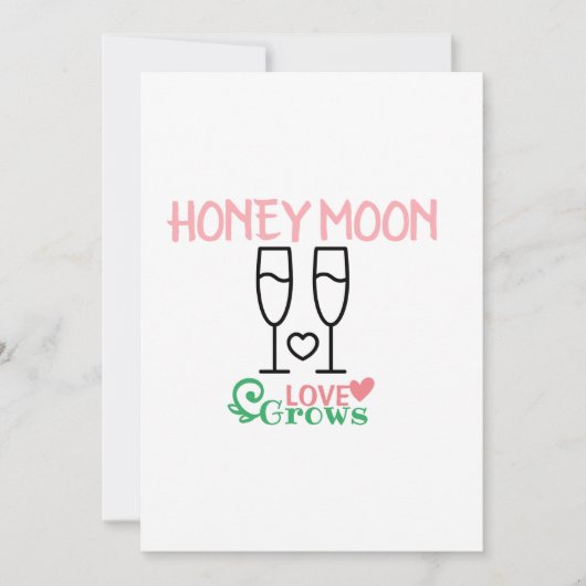 HONEYMOON LIEBE WACHSTUM FEIERTAGSKARTE (Vorderseite)