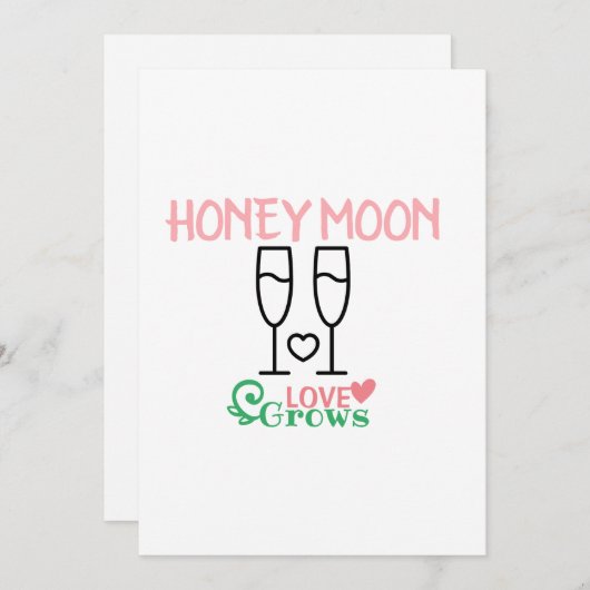 HONEYMOON LIEBE WACHSTUM FEIERTAGSKARTE (Vorne/Hinten)