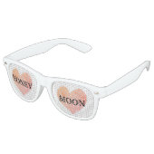 Honeymoon Pink Heart Wedding Partybrille (Schrägansicht)