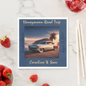 Honeymoon Road Trip Gratulation Serviette (Beispiel)