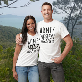 Honeymoon Road Trip Matching Couple's T - Shirt