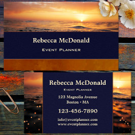 Honeymoon Sunset Event Planer Business Card Visitenkarte