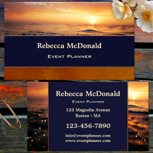Honeymoon Sunset Event Planer Business Card Visitenkarte
