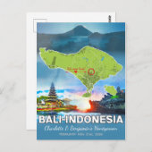 Honeymoon Vacation Erinnerungen - Bali Indonesia K Postkarte (Vorne/Hinten)