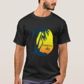 Honeymoon Vibes Beach Palm Tree Nach Hochzeit Vaca T-Shirt (Vorderseite)