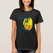 Honeymoon Vibes Beach Palm Tree Nach Hochzeit Vaca T-Shirt (Vorderseite)