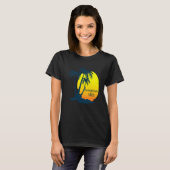 Honeymoon Vibes Beach Palm Tree Nach Hochzeit Vaca T-Shirt (Vorne ganz)