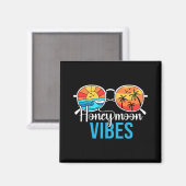 Honeymoon Vibes Couples Vacation Wedding Bride Gro Magnet (Vorderseite/Rückseite)
