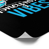 Honeymoon Vibes Couples Vacation Wedding Bride Gro Poster (Ecke)