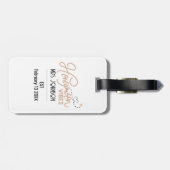 Honeymoon Vibes Wedding Gift Gepäckanhänger (Rückseite horizontal)