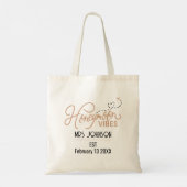 Honeymoon Vibes Wedding Gift Tragetasche (Rückseite)