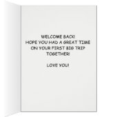Honeymoon Welcome Back Custom Card (Innen (Rechts))