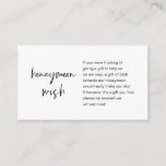 Honeymoon Wish and Fund, Modern Script Begleitkarte<br><div class="desc">Das ist die moderne lässige Eleganz,  Script-Minimalismus,  Schriftart,  Hochzeitskarte. Sie können die Schriftart-Farben ändern und Ihre Hochzeitsdetails in den entsprechenden Schriftart / Buchstaben hinzufügen. #TeeshaDerrick</div>