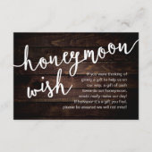 Honeymoon Wish Cash Fund, eine Anmerkung zu Gesche Begleitkarte (Vorderseite)