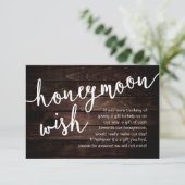 Honeymoon Wish Cash Fund, eine Anmerkung zu Gesche Begleitkarte (Stehend Vorderseite)