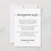 Honeymoon Wish Enclosure Card Einladung (Vorderseite)