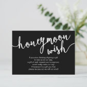 Honeymoon Wish Fund, Black and White Begleitkarte (Stehend Vorderseite)