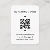 Honeymoon Wish / Fund Card w QR Code einfügen Begleitkarte (Vorderseite)