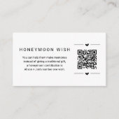 Honeymoon Wish / Fund Card w QR Code einfügen Begleitkarte (Vorderseite)