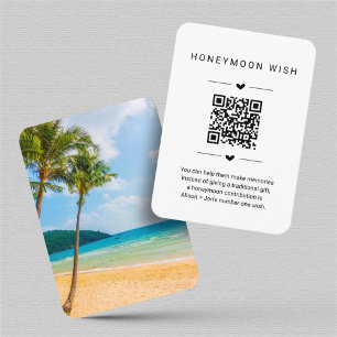 Honeymoon Wish / Fund Card w QR Code einfügen Begleitkarte