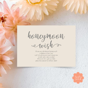 Honeymoon Wish Fund Cash Begleitkarte