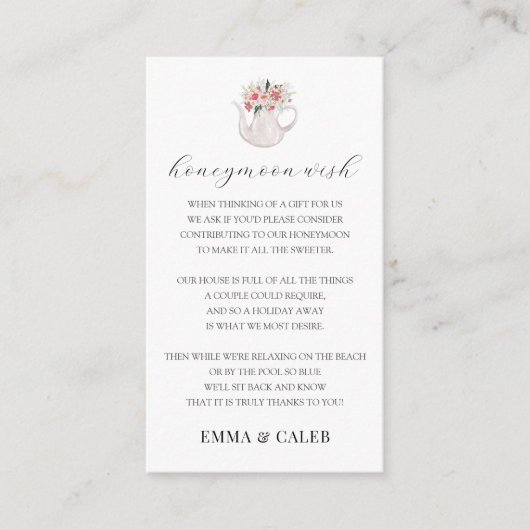 Honeymoon Wish Fund Enclosure Card Begleitkarte (Vorderseite)