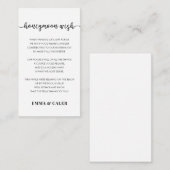 Honeymoon Wish Fund Enclosure Card Begleitkarte (Vorne/Hinten)
