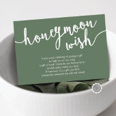 Honeymoon Wish Fund, Sage Green Begleitkarte