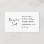 Honeymoon Wish or Fund, Modern Script Begleitkarte<br><div class="desc">Das ist die moderne lässige Eleganz,  Script-Minimalismus,  Schriftart,  Hochzeitskarte. Sie können die Schriftart-Farben ändern und Ihre Hochzeitsdetails in den entsprechenden Schriftart / Buchstaben hinzufügen. #TeeshaDerrick</div>